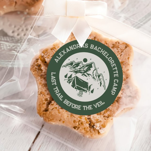 Adesivo Montanha Camping Weekend Bachelorette Classic (Criador carregado)