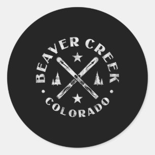Adesivo Montanha de esqui Beaver Creek Colorado Esquiando