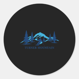 Adesivo montanha turner montana resort de esqui esquiador 