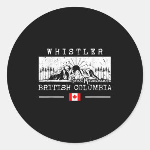 Adesivo Montanha Whistler Canadá Resort de Esqui Esqui Bri