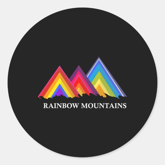Adesivo Montanhas Arco-Íris No Peru (Frente)