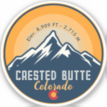 Montanhas Crestet Butte Colorado Caminhando Sunset