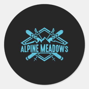 Adesivo Montanhas de esqui Skier Descida Ski Resort Alpino