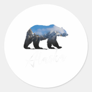 Adesivo Montanhas do Alasca Uram Grizzly, Estado do Alasca
