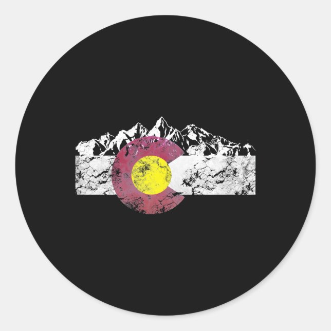 Adesivo Montanhas do Sinalizador do Colorado em Distância (Frente)