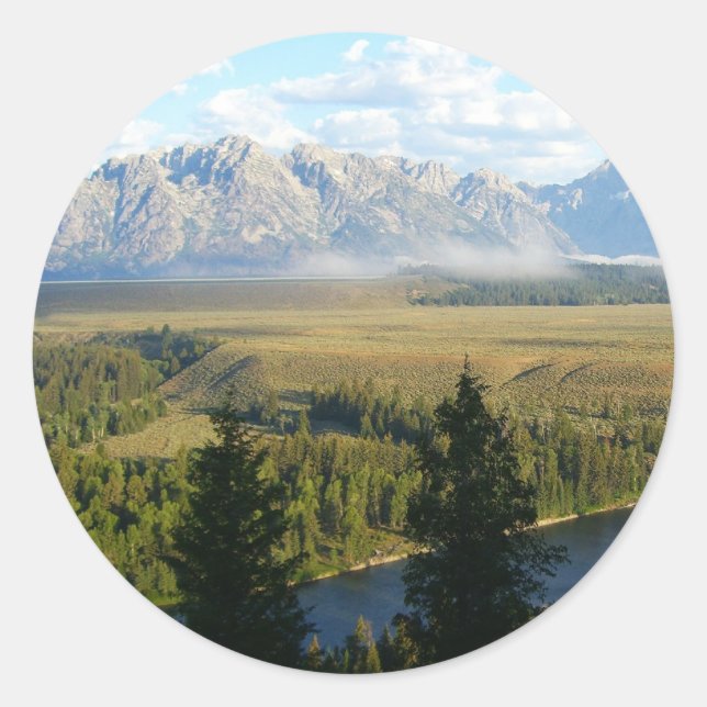 Adesivo Montanhas e Rio Jackson Hole (Frente)