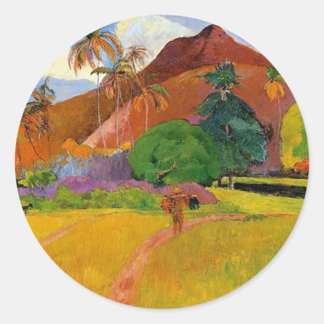 Adesivo 'Montanhas no Taiti' - Paul Gauguin Sticker (Frente)