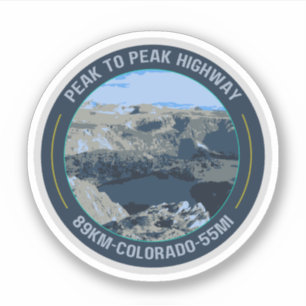 Adesivo montanhas rochosas coloradas do Colororio no pico