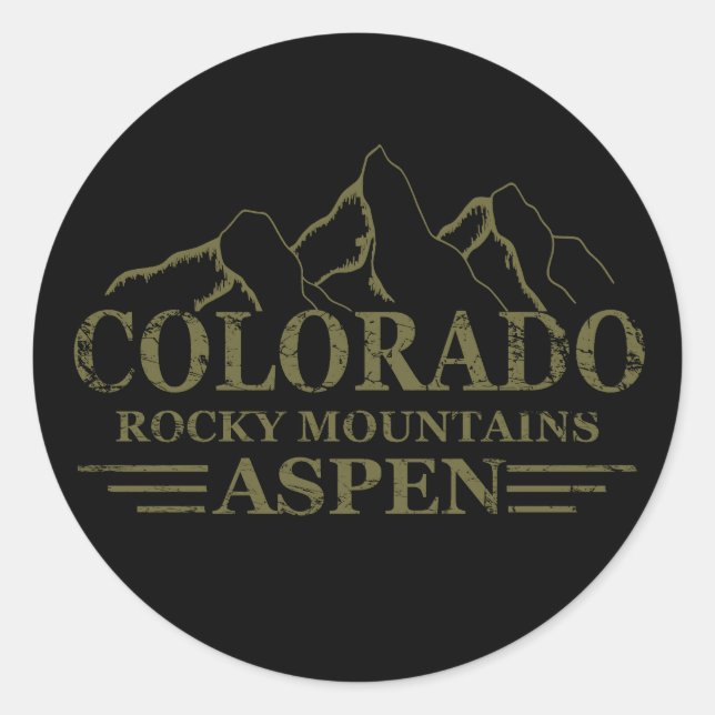 Adesivo Montanhas Rocky Aspen Colorado (Frente)
