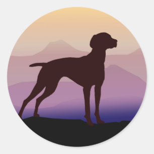 Adesivo Montanhas roxas Vizsla
