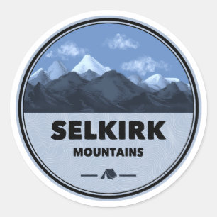 Adesivo Montanhas Selkirk Colúmbia Britânica Acampamento
