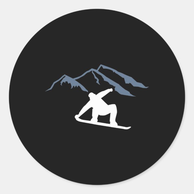 Adesivo Montanhas Snowboard (Frente)