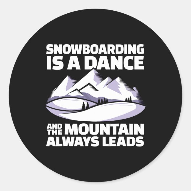 Adesivo Montanhas Snowboard - Snowboard (Frente)