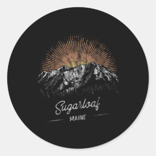 Adesivo Montanhas Sugarloaf Maine Caminhada Ar Livre Vinta