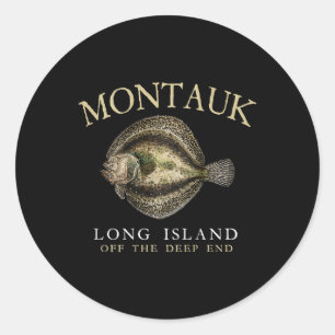 Adesivo Montauk Fora Do Lado Profundo Do Solo Que Pescaria