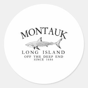 Adesivo Montauk Li Caça de Tubarão Off The Deep End Vintag