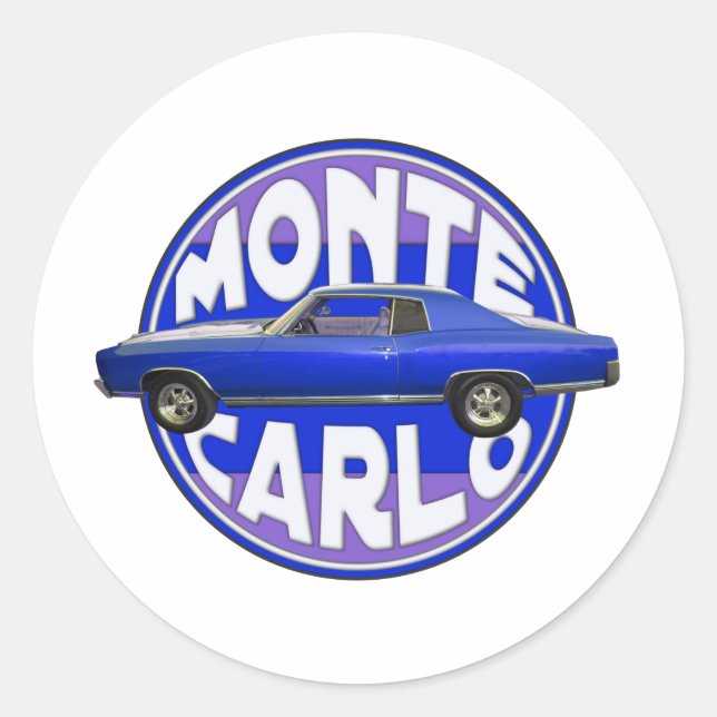 Adesivo Monte Carlo, 1970, meio-noite azul (Frente)