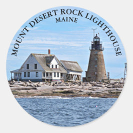 Adesivo Monte Desert Rock Lighthouse, Maine Round Stickers