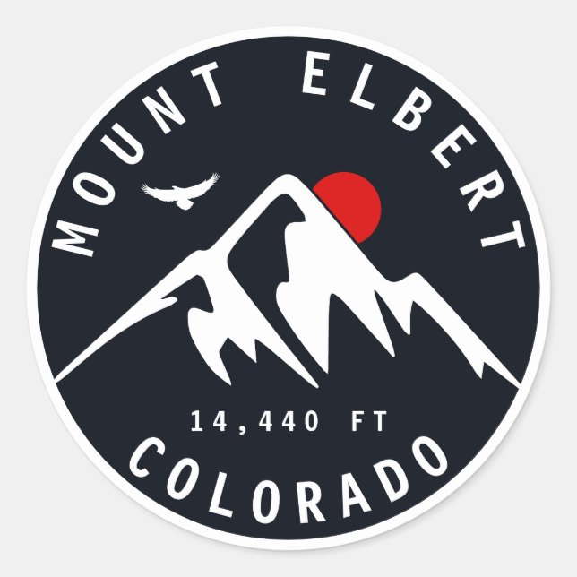 Adesivo Monte Elbert - Colorado 14ers Fourteener (Frente)
