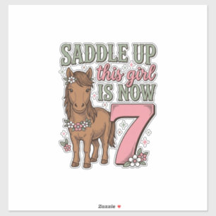 Adesivo Monte Esta Menina Agora Tem 7 Camisa De Aniversári