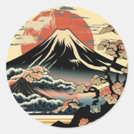 Adesivo Monte Fuji, Fugaku, fujiyama, Ukiyo-e Art,