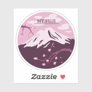 Adesivo Monte Fuji (Rosa)