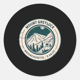Adesivo Monte Greylock Machusetts Caminhada Esqui Vintage