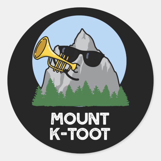 Adesivo Monte K-Toot Funny Mountain Pun Dark BG (Frente)