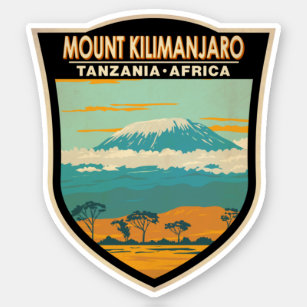 Adesivo Monte Kilimanjaro Tanzânia Africa Vintage
