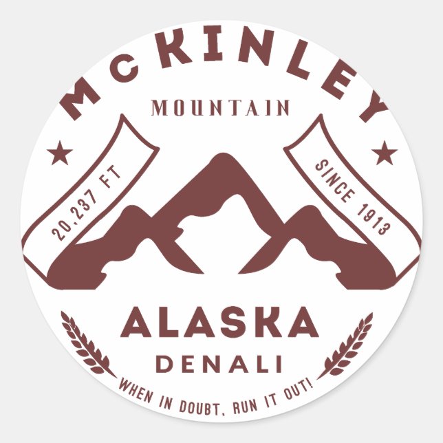 Adesivo Monte McKinley Denali Alaska (Frente)