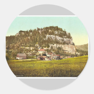Adesivo Monte Oybin, Zittau, Saxony, Alemanha P magnífico