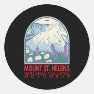 Adesivo Monte Rua Helens Monut Vulcânico Nacional Emblem