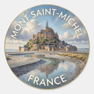 Adesivo Monte Saint-Michel França Ilha Abadia Medieval