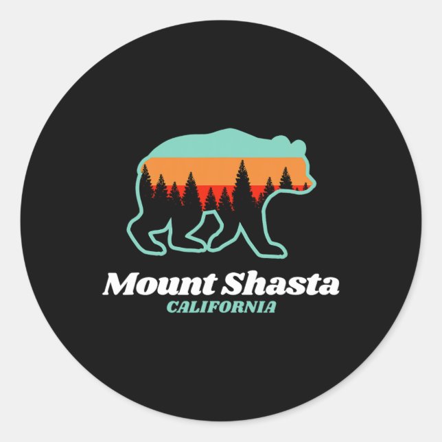 Adesivo Monte Shasta California Skiing Snowboard Bear (Frente)