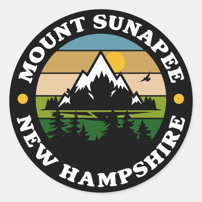 Adesivo Monte Sunapee, New Hampshire (Frente)
