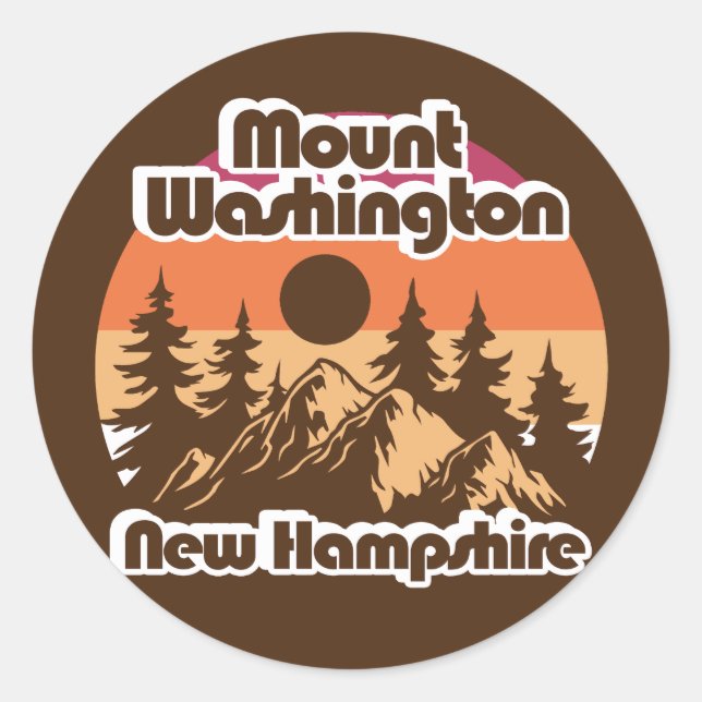 Adesivo Monte Washington New Hampshire (Frente)