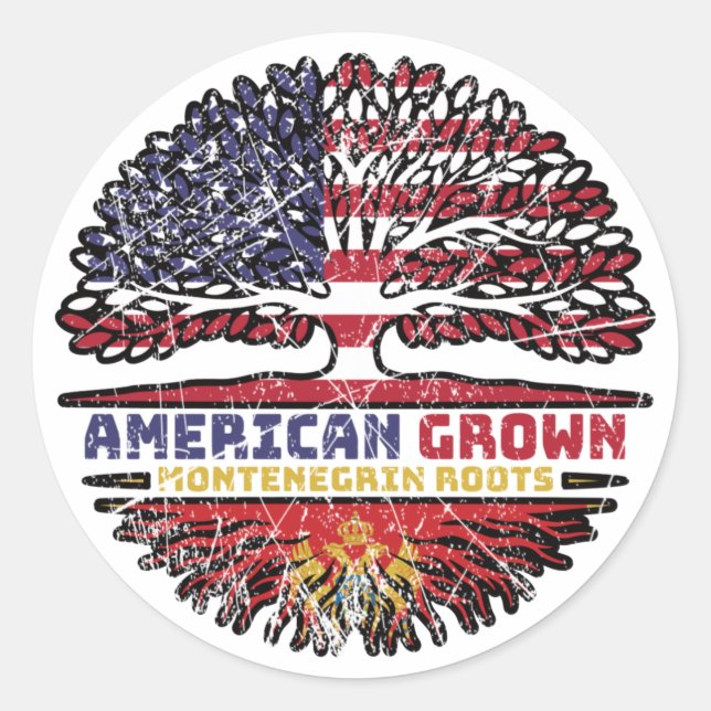Adesivo Montenegro Americano Tree Roots (Frente)