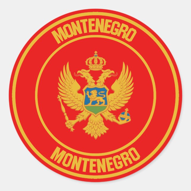 Adesivo Montenegro Round Emblem (Frente)