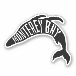 Adesivo Monterey Bay, Contorno da Baleia da Califórnia - V