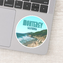 Adesivo Monterey California Pacific Coast Highway Vintage