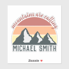 Adesivo Montes de pastos de safra chamam monograma