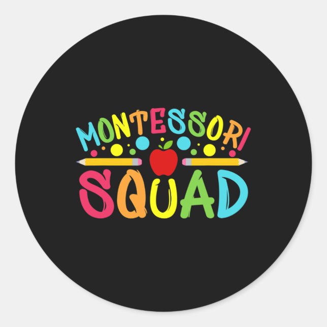 Adesivo Montessori Squad Montessori De Volta À Sc (Frente)