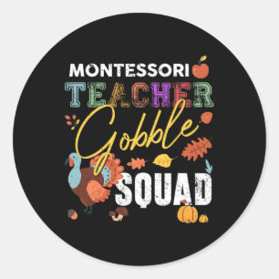 Adesivo Montessori Teacher Gobble Squad Fall