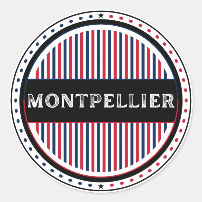 Adesivo Montpellier City Pride Emblem – French Identity (Frente)