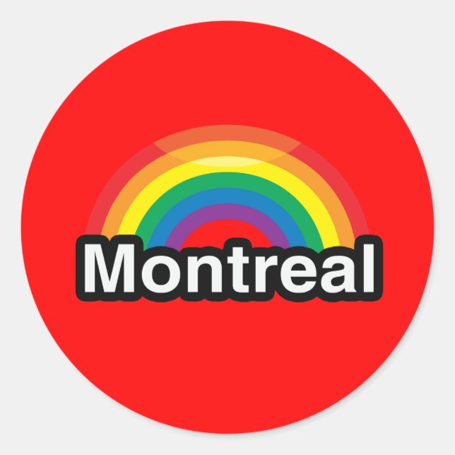 ADESIVO MONTREAL LGBT PRIDE RAINBOW (Frente)