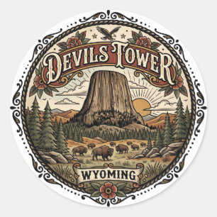 Adesivo Monumento Nacional Devils Tower Wyoming