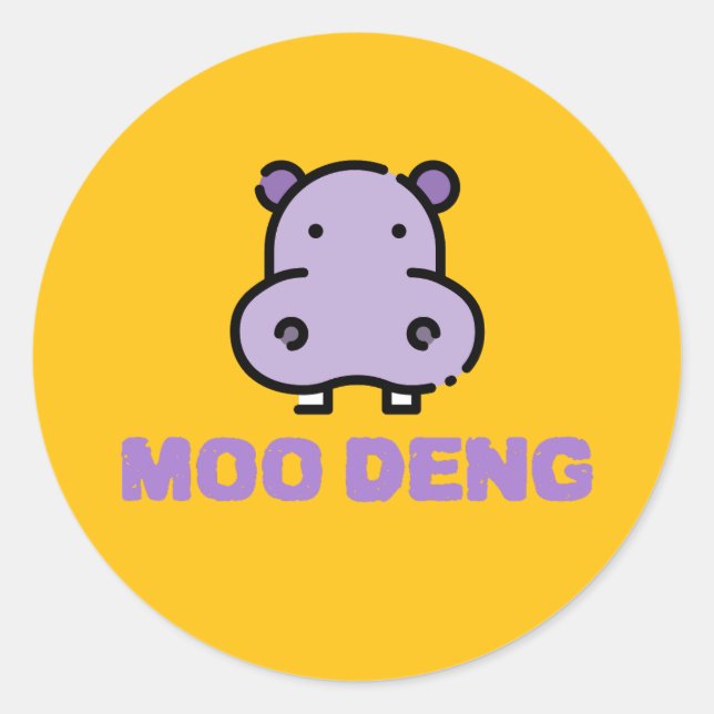 Adesivo Moo Deng Baby Hippo (Frente)