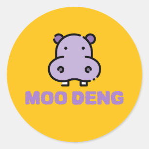 Adesivo Moo Deng Baby Hippo