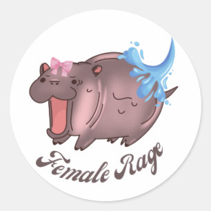 Adesivo Moo Deng Cute Baby Hippo Pygmy Funny Animal