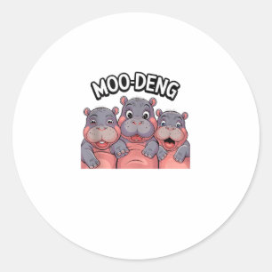 Adesivo Moo-Deng Hippo O Famoso Tanque De Moodeng, Bebê